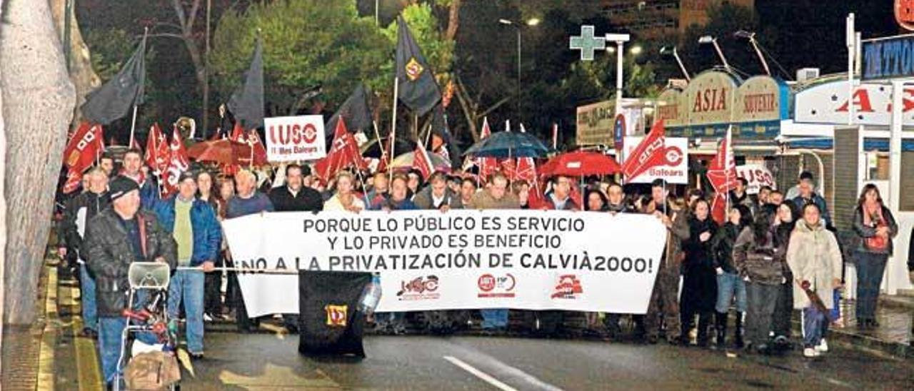 Manifestación de los empleados de Calvià 2000