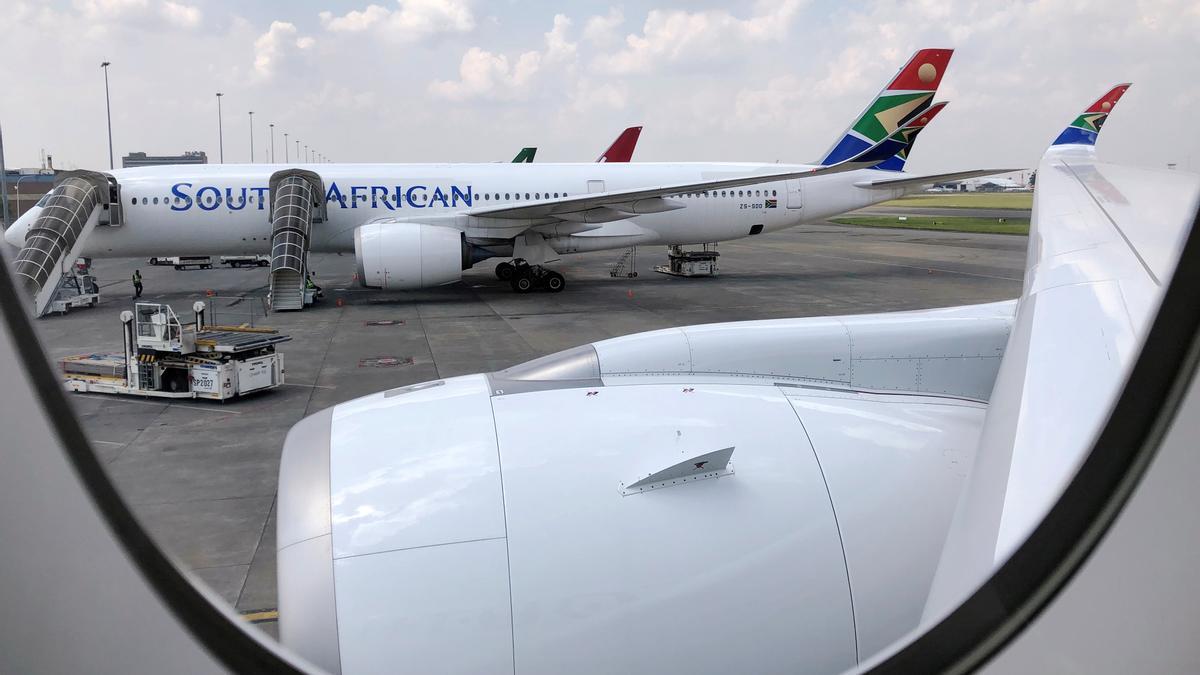 FILE PHOTO: A South African Airways aircraft is seen at O.R. Tambo International Airport in Johannesburg