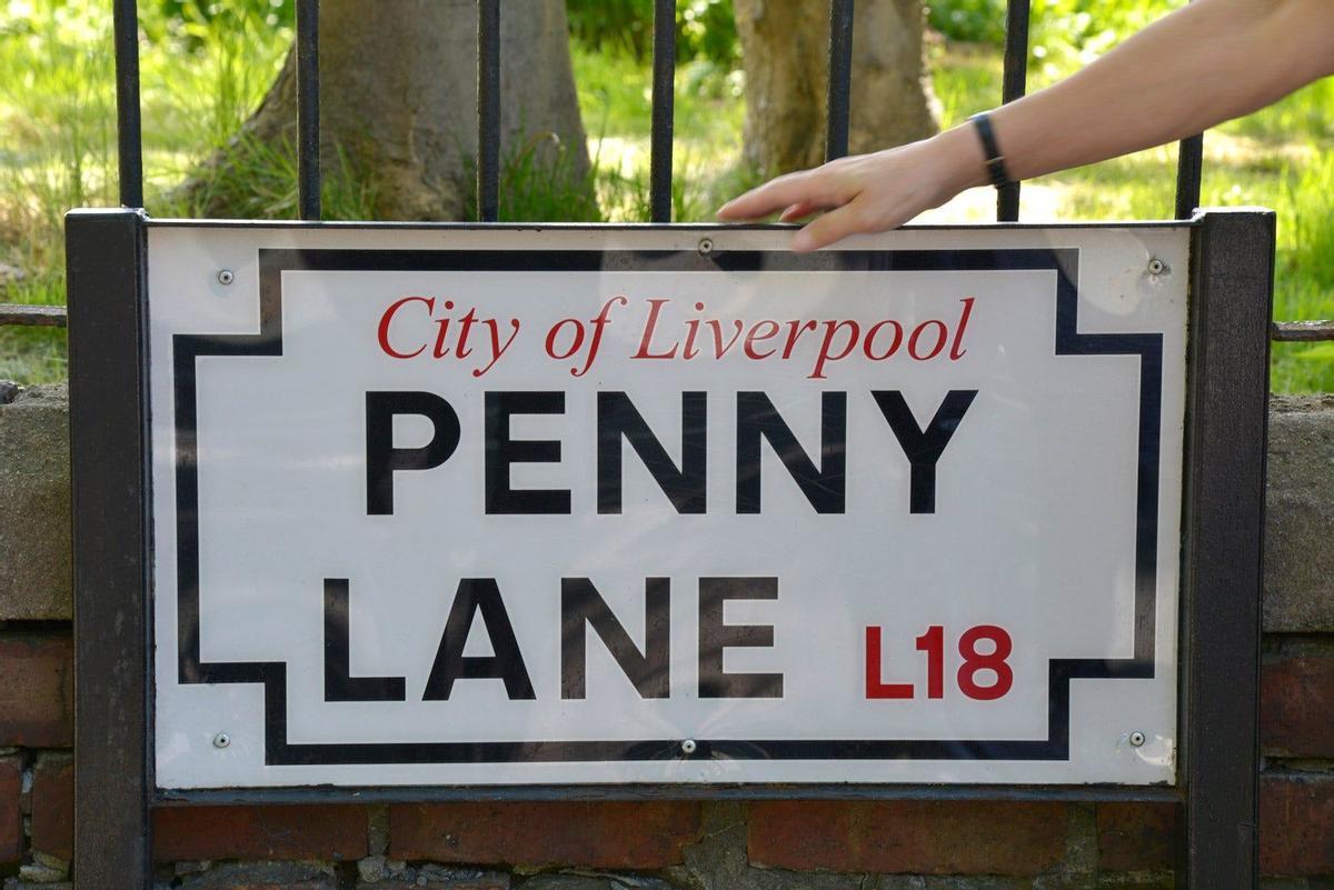Cartel de Penny Lane en Liverpool