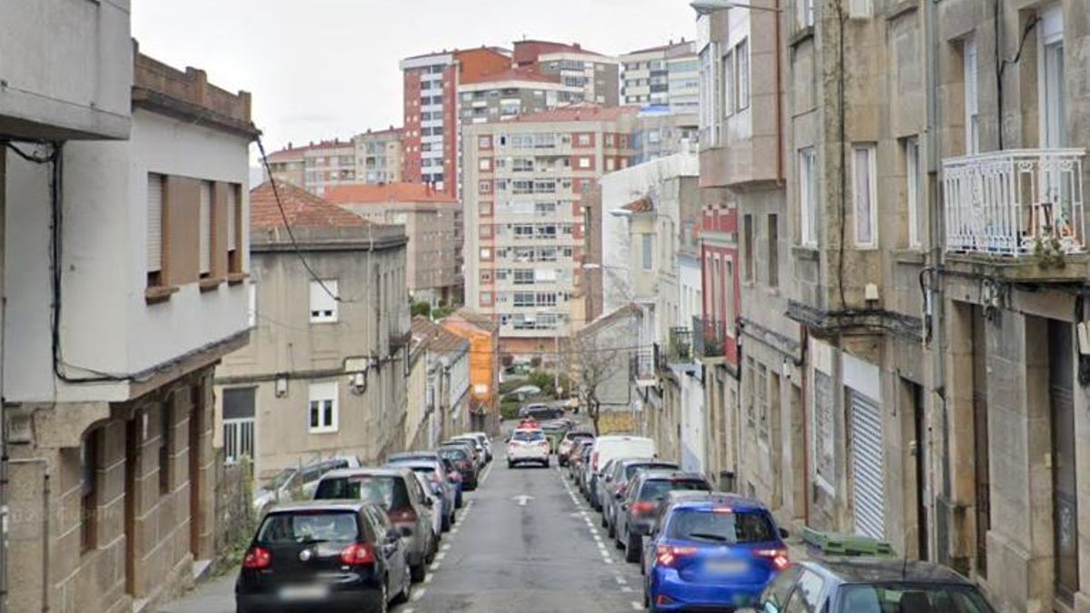 Rúa do Pino, donde ocurrieron los hechos.