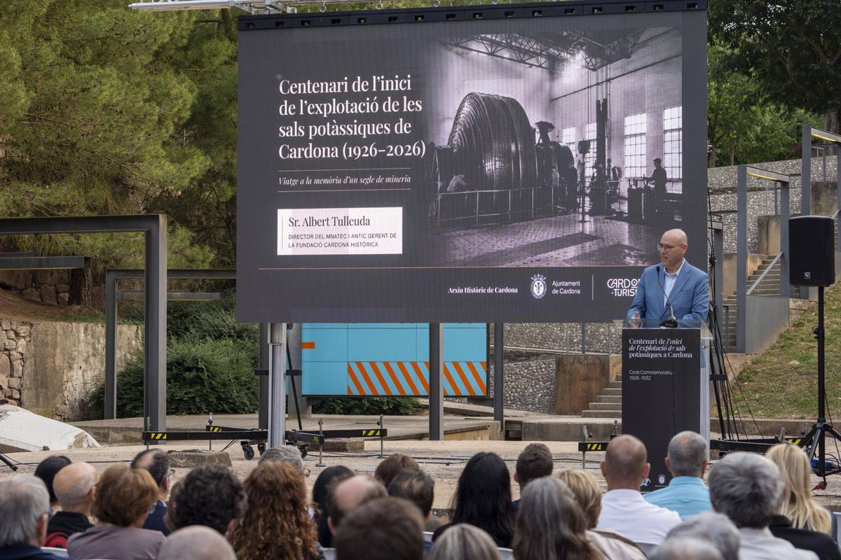 Imatges de l'acte de commemoració del centenari de l’inici de l’explotació de les sals potàssiques a Cardona Imatges de l'acte de commemoració del centenari de l’inici de l’explotació de les sals potàssiques a Cardona