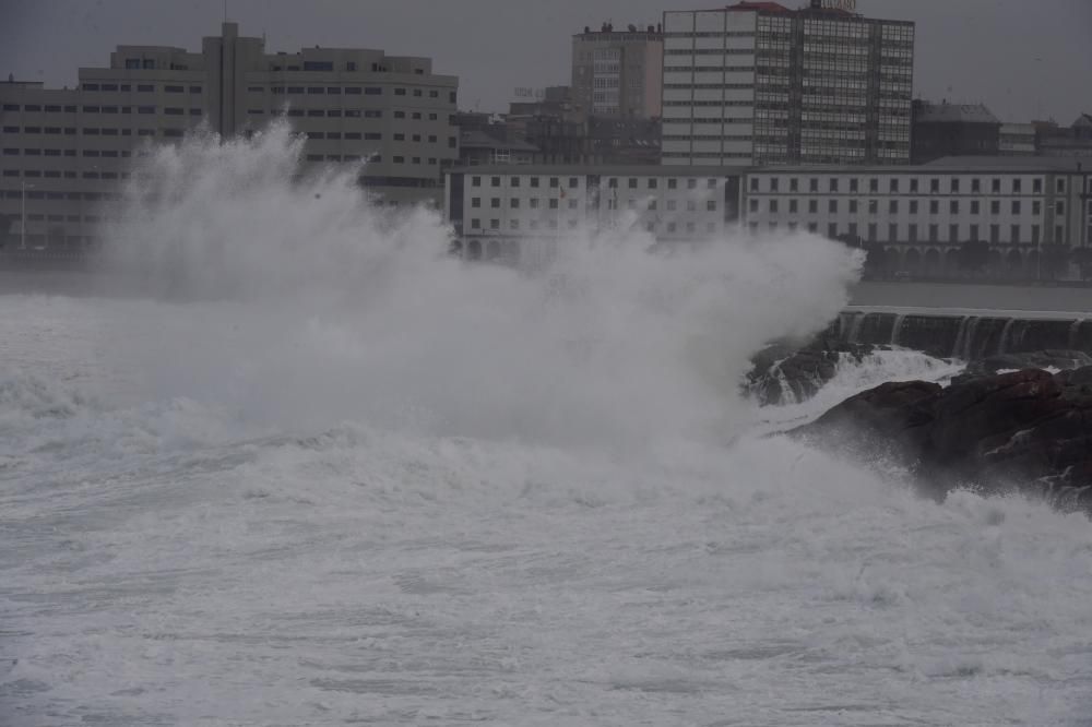 Temporal de viento en A Coruña