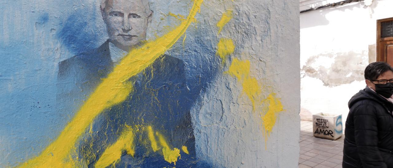 El arte urbano clama en las calles de Valencia contra la guerra en Ucrania