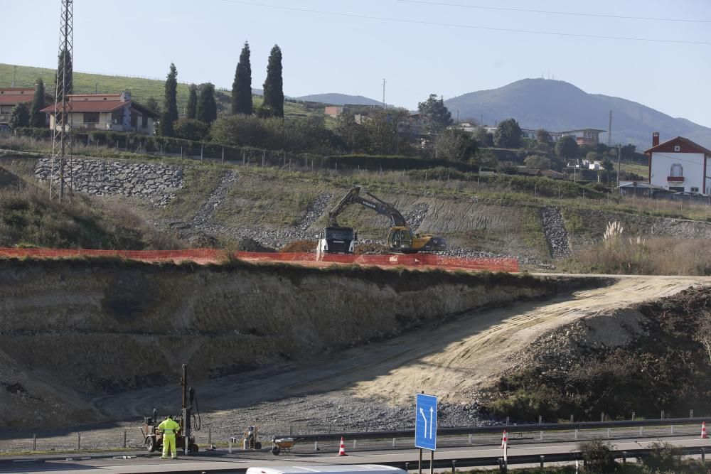 Visita a las obras del enlace de la autopista Y con el PEPA