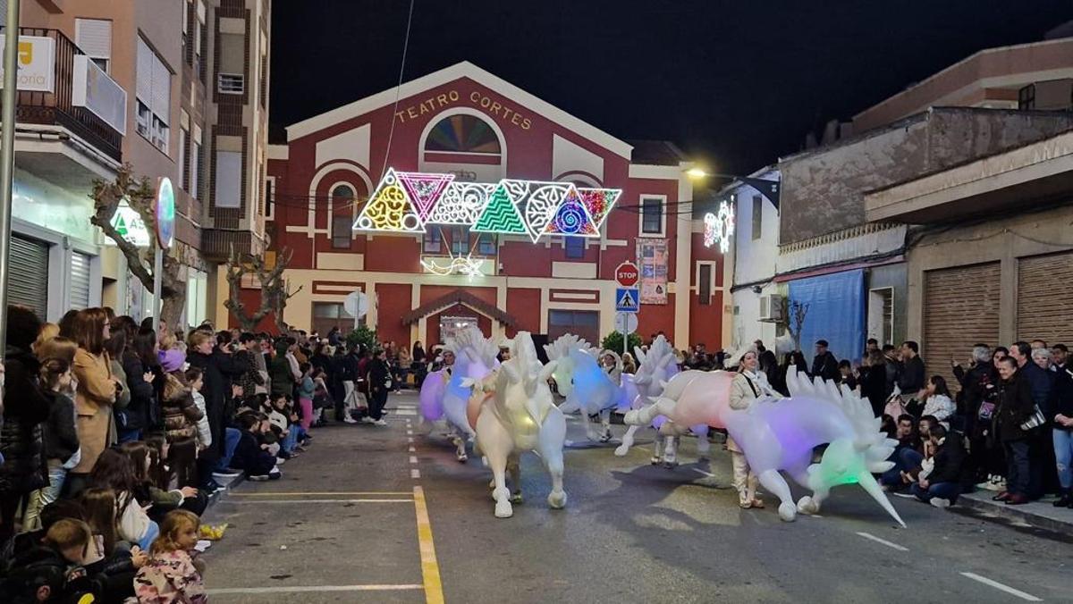 Cabalgata de los Reyes Magos a su paso por el Teatro Cortés en una imagen de archivo