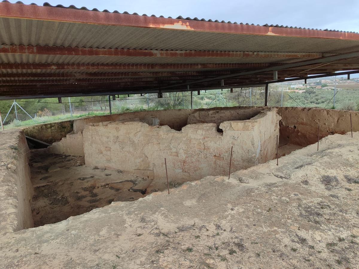 Estado del yacimiento arqueológico del Cerro del Sastre de Montemayor, en imagen de este domingo.