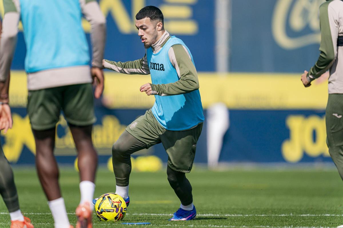 Mikautadze, durante un entrenamiento.