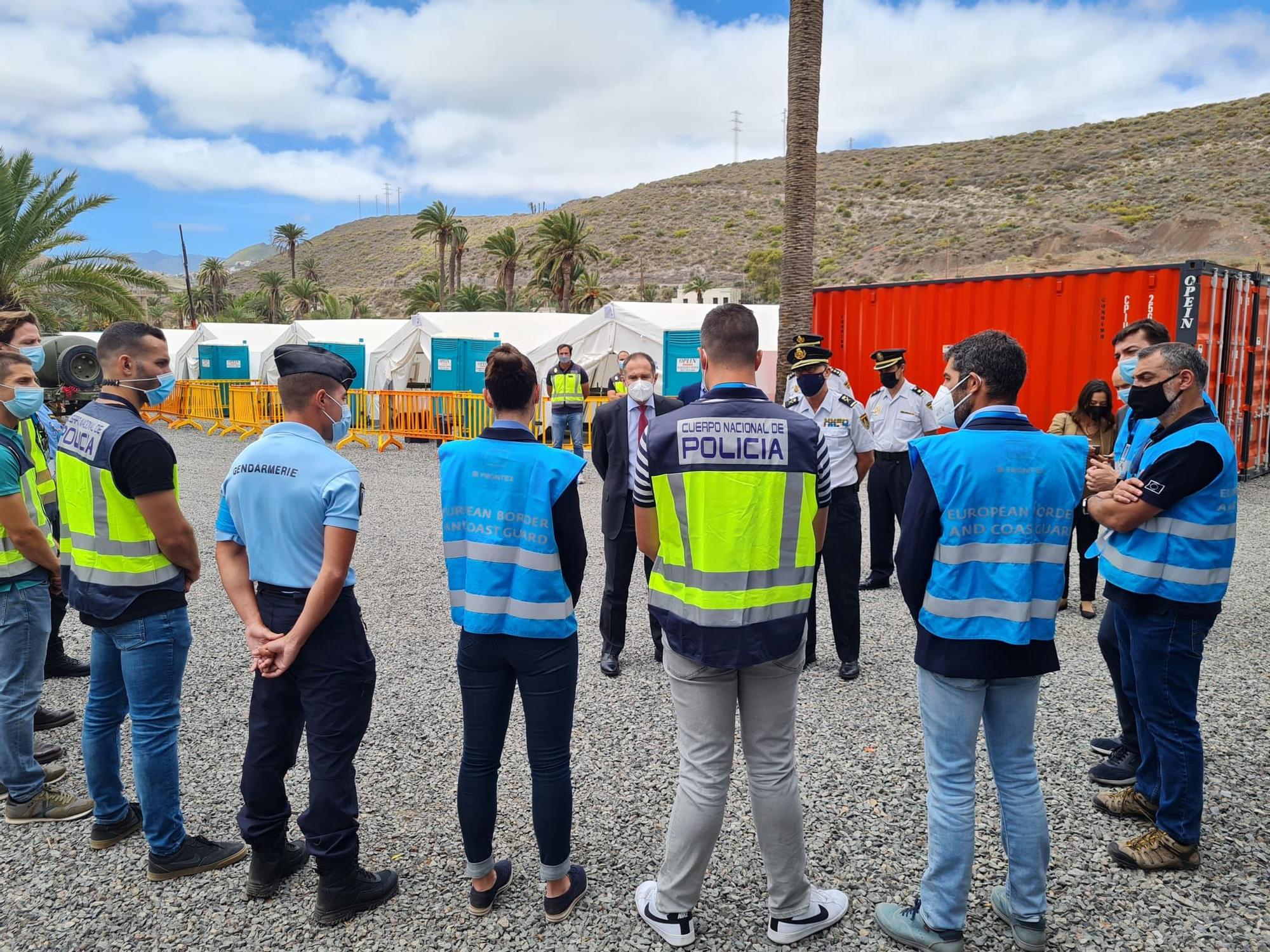 Visita del direcror del Frontex a las instalcaiones de Barranco Seco