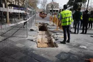 Hallan restos de la antigua muralla renacentista de Palma en las obras de la plaza de España