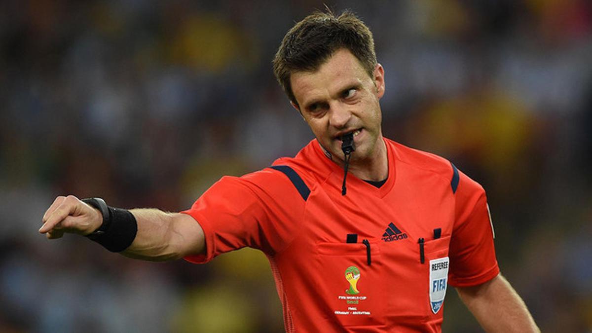 El árbitro italiano Nicola Rizzoli, durante la final del Mundial de Brasil entre Alemania y Argentina, en Maracaná el 13 de julio del 2014