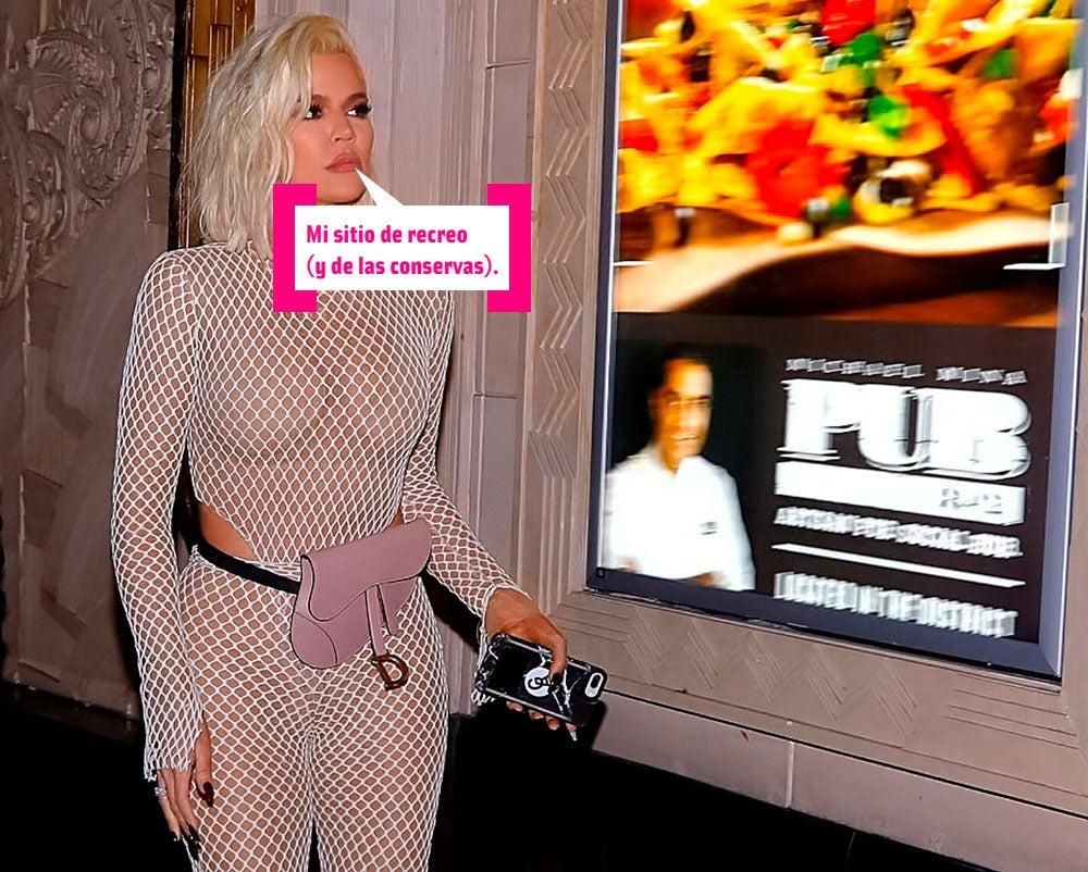 Khloé Kardashian sobre su despensa