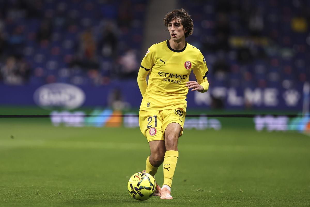 Bryan Gil of Girona FC in action during the Spanish league, LaLiga EA Sports, football match played between RCD Espanyol and Girona FC at RCDE Stadium on January 16, 2026 in Cornella, Barcelona, Spain. AFP7 16/01/2026 ONLY FOR USE IN SPAIN. Javier Borrego / AFP7 / Europa Press;2026;SPORT;ZSPORT;SOCCER;ZSOCCER;RCD Espanyol v Girona FC - LaLiga EA Sports;