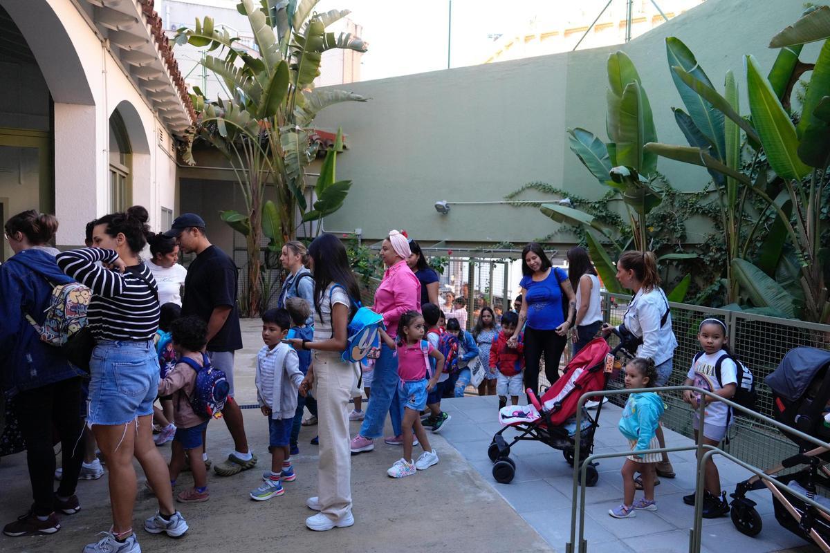 Vuelta al cole en la escuela Francesc Macià de Barcelona