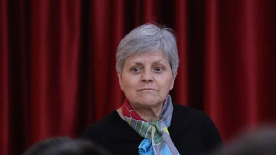 Josefa Martín Barrientos durante la conferencia.