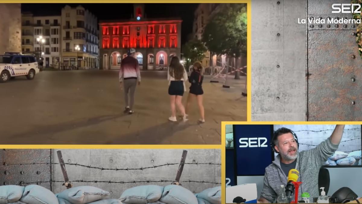 La Plaza Mayor de Zamora, vacía tras el fin del estado de alarma.