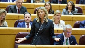 La portavoz del PP en el Senado, Alicia García, interviene en el Senado, a 12 de noviembre de 2024, en Madrid (España).