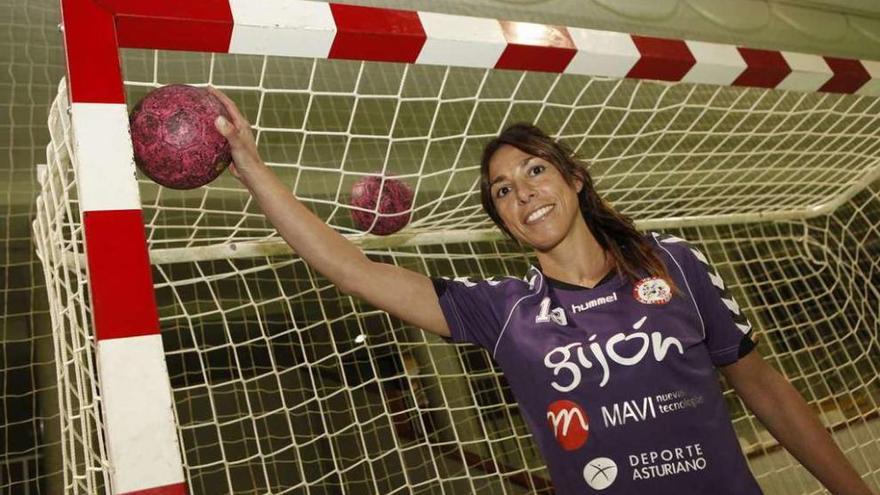 Susana Celorio, antes de un entrenamiento con el Mavi NT.