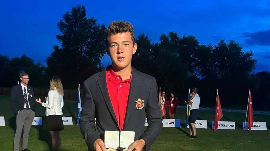El golfista alicantino Raúl Gómez logra la medalla de bronce individual en el Europeo sub&#039;16