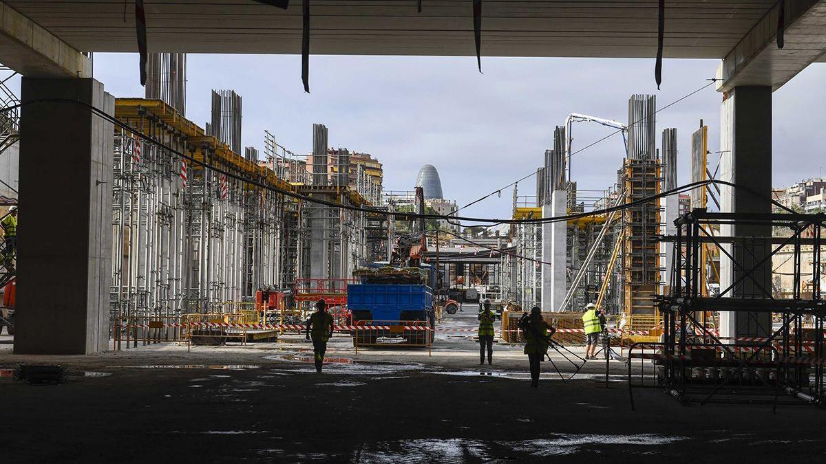 Estado actual de las obras de la estación del AVE de La Sagrera