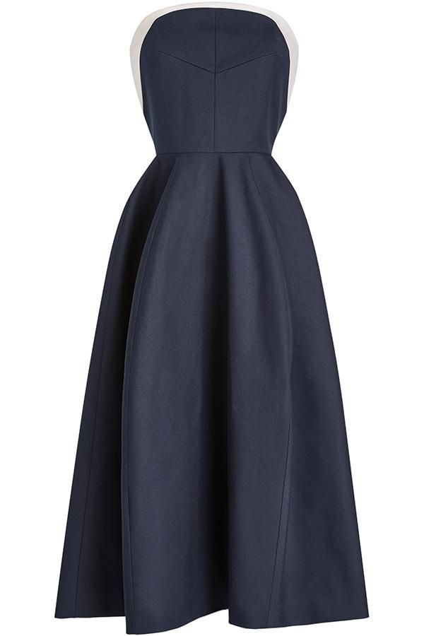 Vestido strapless de Delpozo para su colección cápsula para Stylebop.com