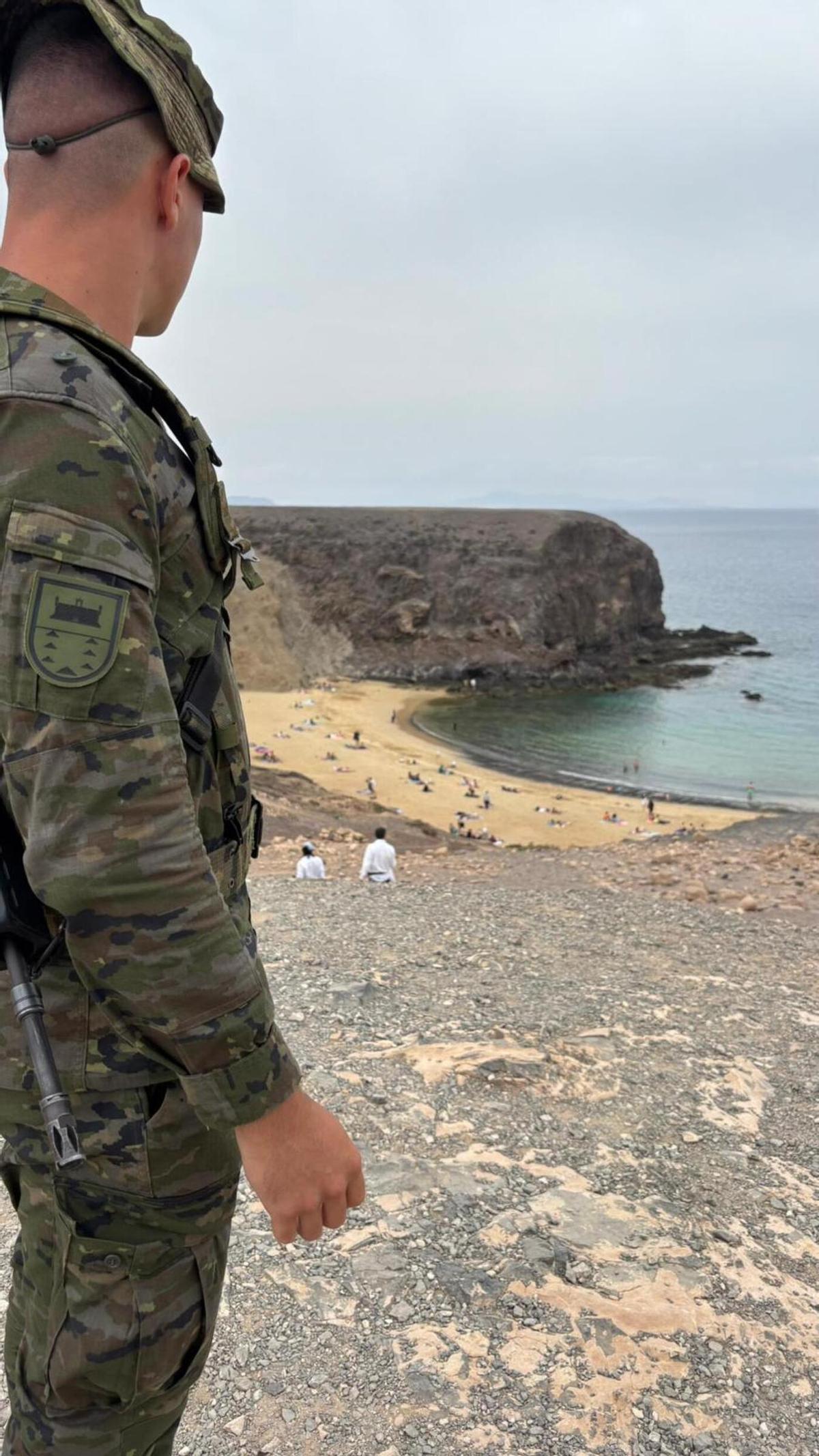 Operación de vigilancia de la Brigada Canarias en Lanzarote