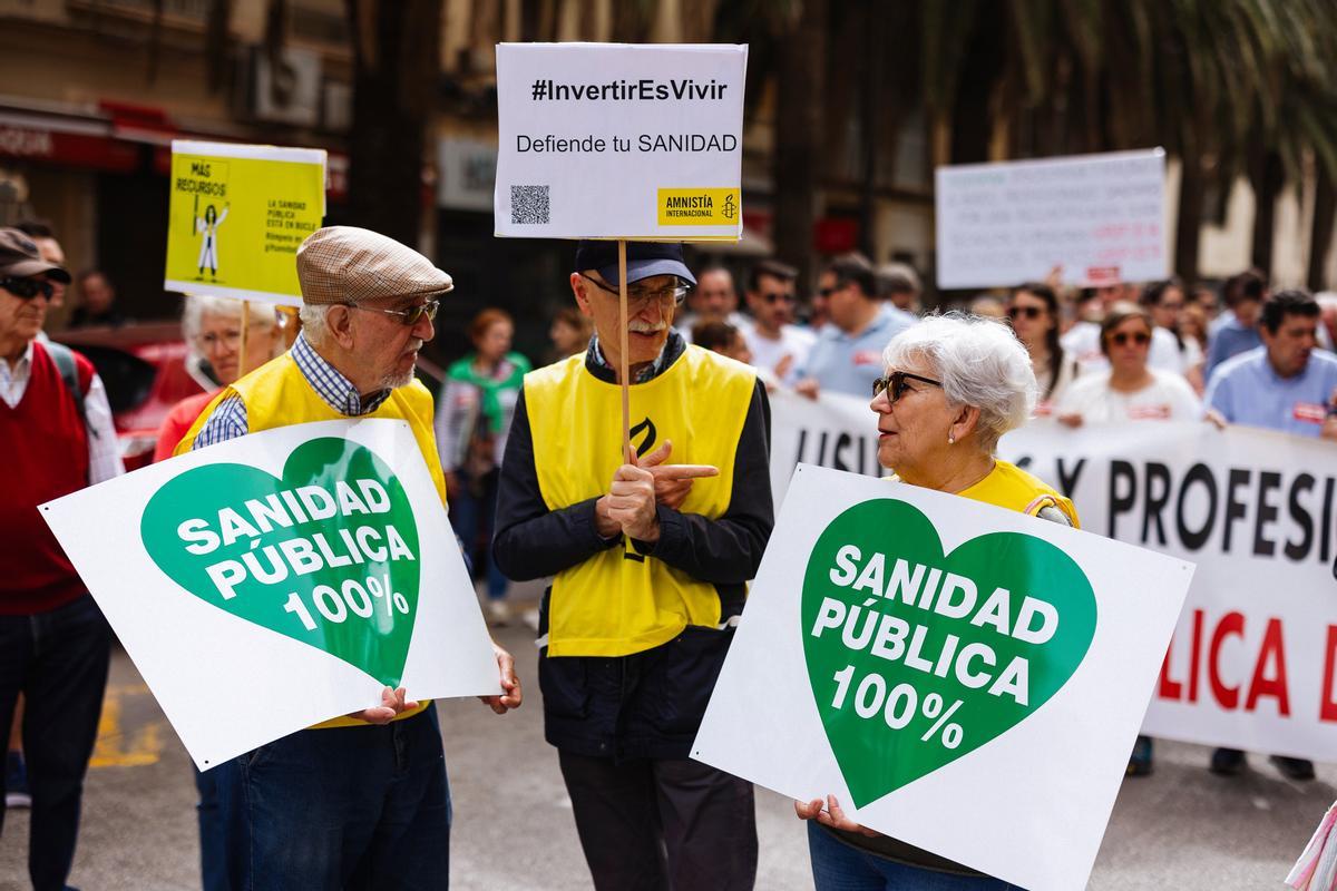 Manifestación en defensa de la Sanidad pública en Málaga