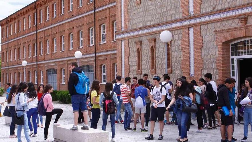 Estudiantes del Campus Viriato durante los primeros días de curso.