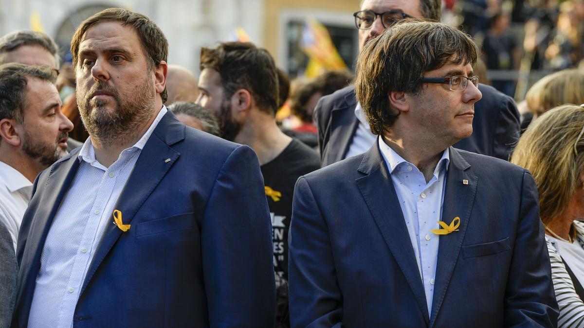 Carles Puigdemont y Oriol Junqueras en una imagen de archivo