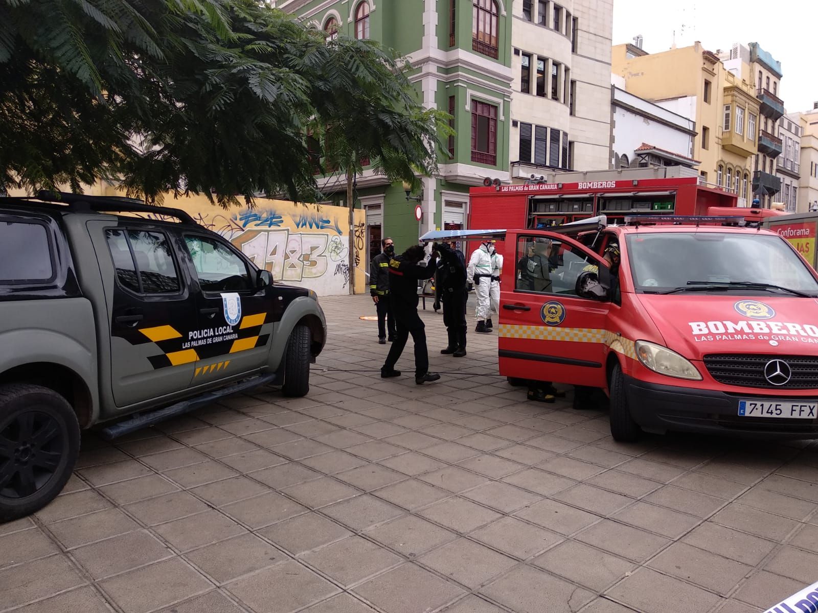 Desalojo en Triana