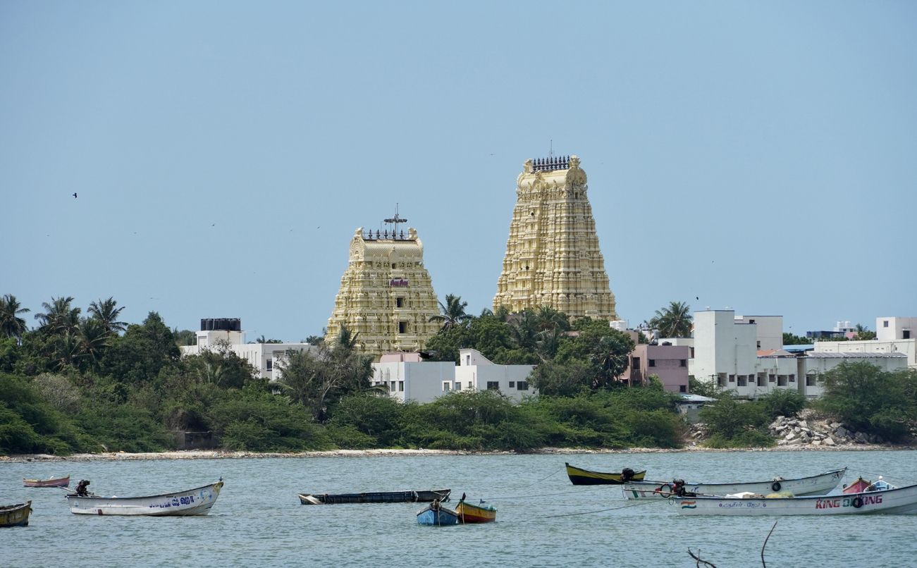 Imagen de la torre del templo Ramanathaswamy.