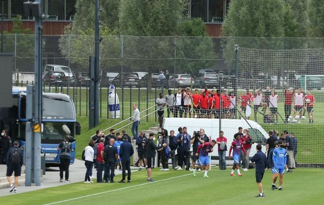 Las mejores imágenes del entrenamiento de hoy del Barça en Salzburgo