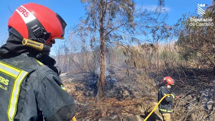 Visita de la alcaldesa al incendio en Almassora