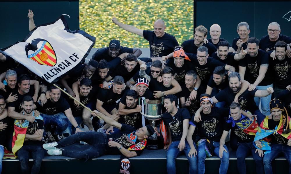 Celebración del Valencia CF campeón de Copa