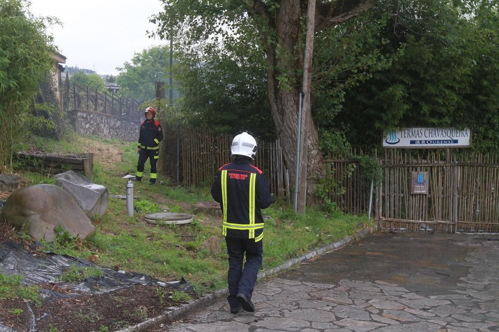 Incendio en las termas de A Chavasqueira