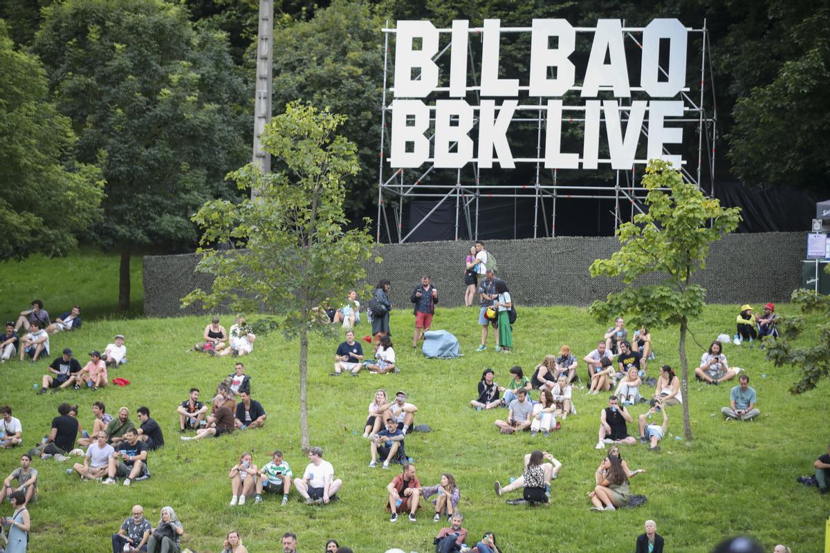 Aspecto del Bilbao BBK Live en su primera jornada. 