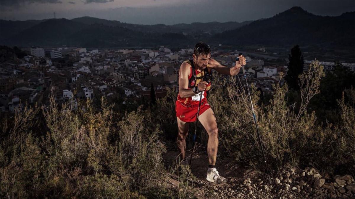 Hernando, durante el Campeonato del Mundo de Trail en Penyagolosa