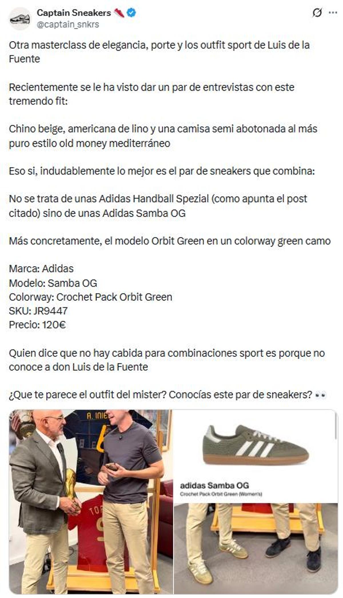 Las zapatillas del técnico están generando muchos comentarios