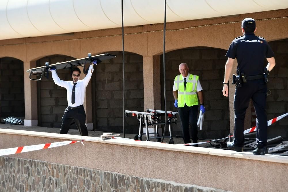 Hallan un cadáver en un centro comercial de Maspalomas.