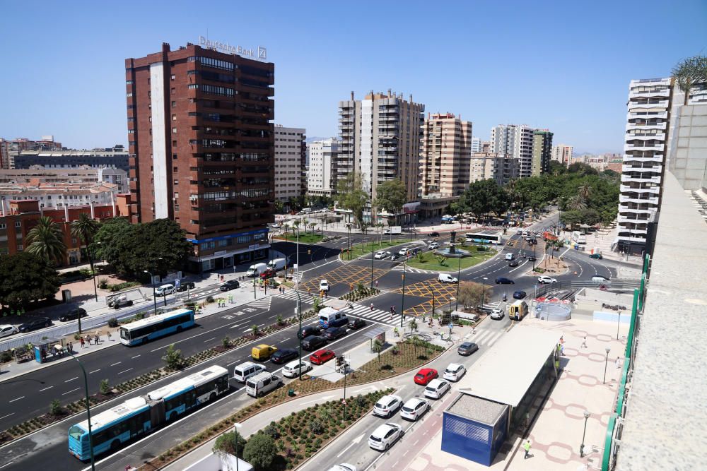 La avenida de Andalucía queda libre de las obras del metro de Málaga tras diez años.