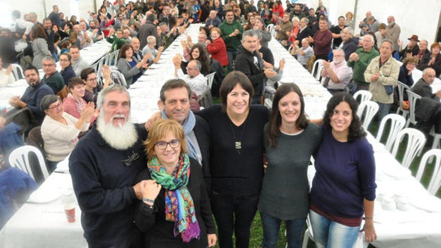 Ana Pontón, en la comida con los militantes del BNG