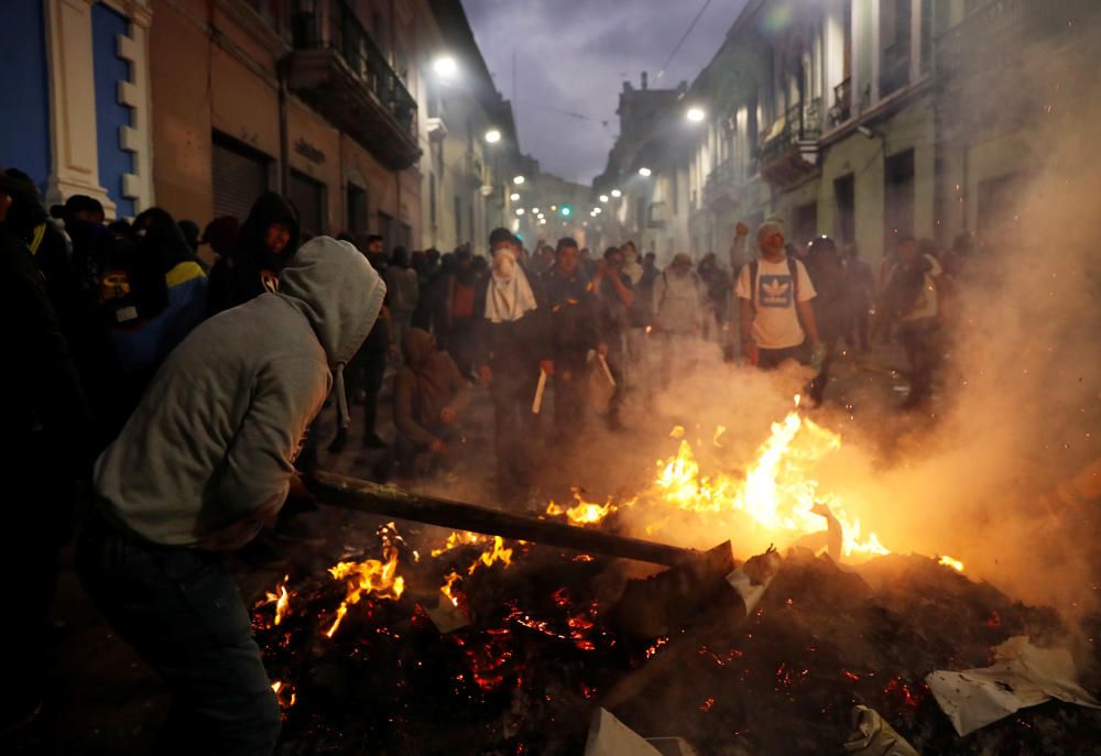 Protestas en Ecuador contra Lenín Moreno.