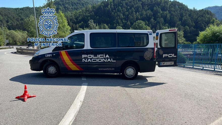 Un dels controls de la Policia Nacional