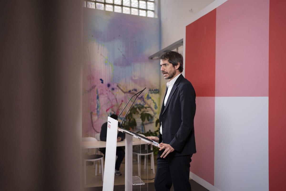 Ernest Urtasun, en rueda de prensa de Sumar.