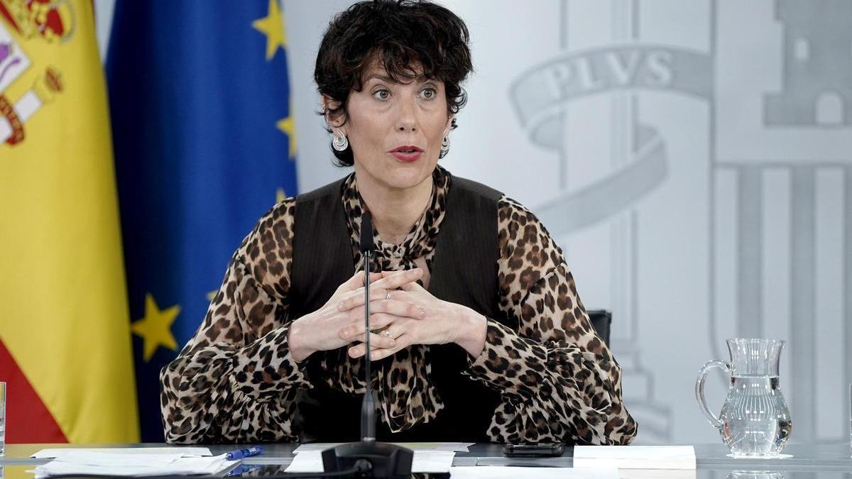 Rueda de prensa tras el Consejo de Ministros en el que han participado Pilar Alegría y Elma Saiz.