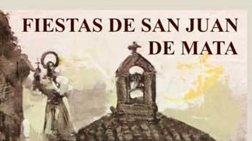 Cartel de las fiestas de San Juan de Mata, con la reproducción de la obra de Monserrat Varela ganadora del XII Certamen de pintura rápida al aire libre.