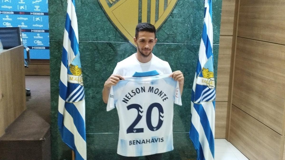 Nélson Monte, presentado en la sala de prensa de La Rosaleda.