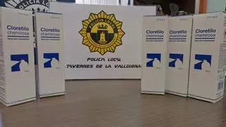 Tavernes de la Valldigna alerta del peligro del cloretilo tras incautar varios envases
