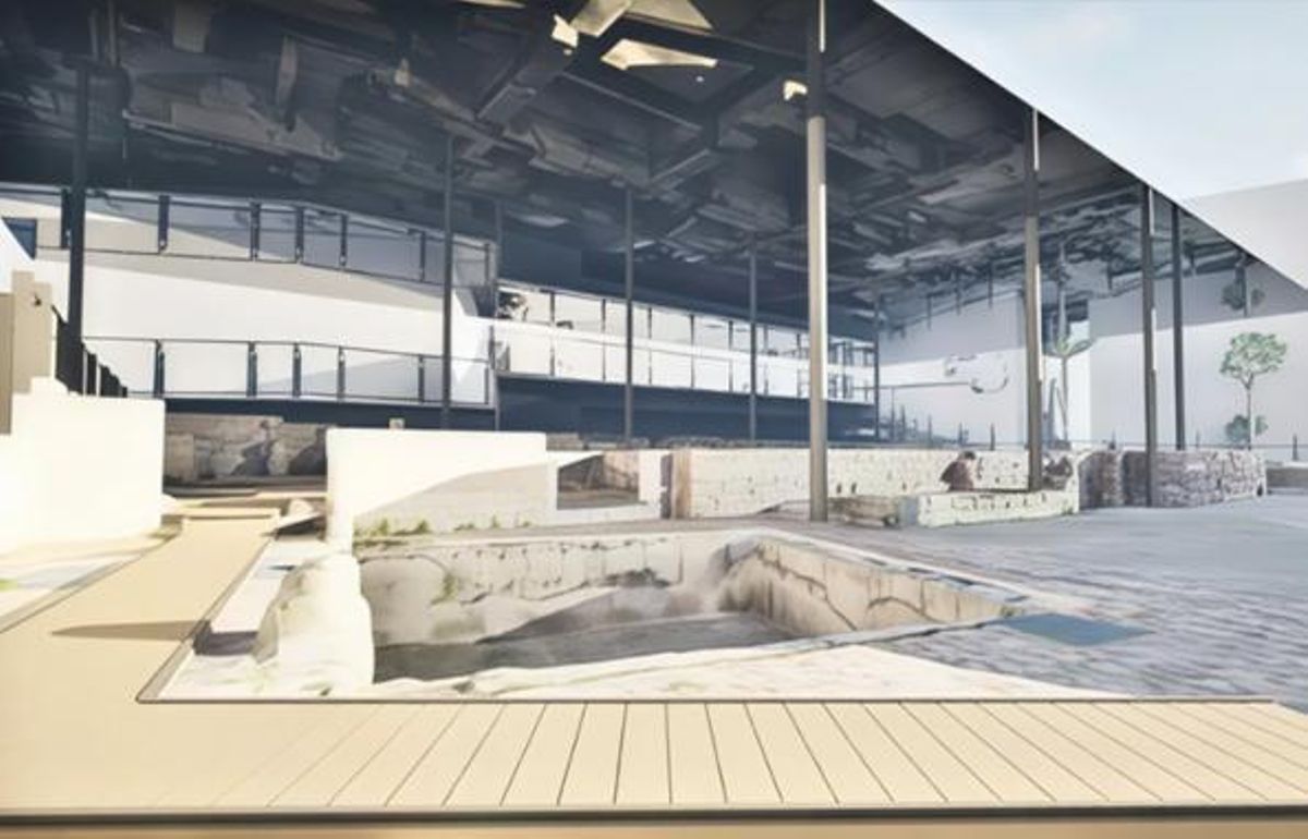 Reacreación de las Termas Romanas de Mura después de su reconstrucción