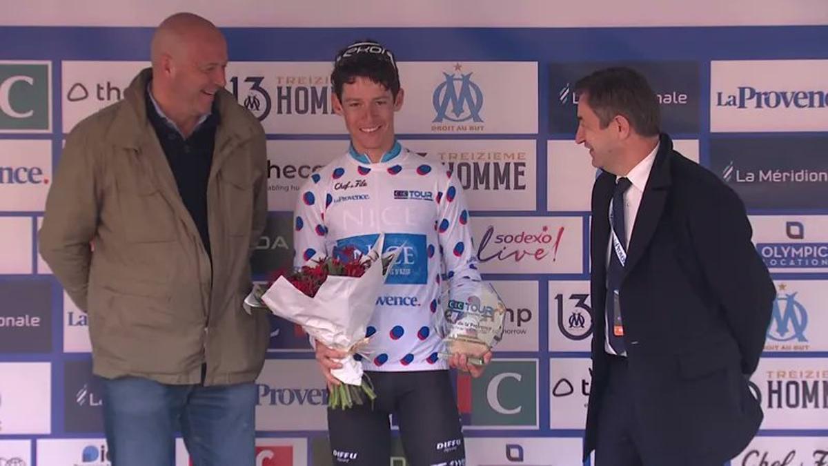 Damien Girard, con el maillot de montaña del Tour de la Provence de 2025