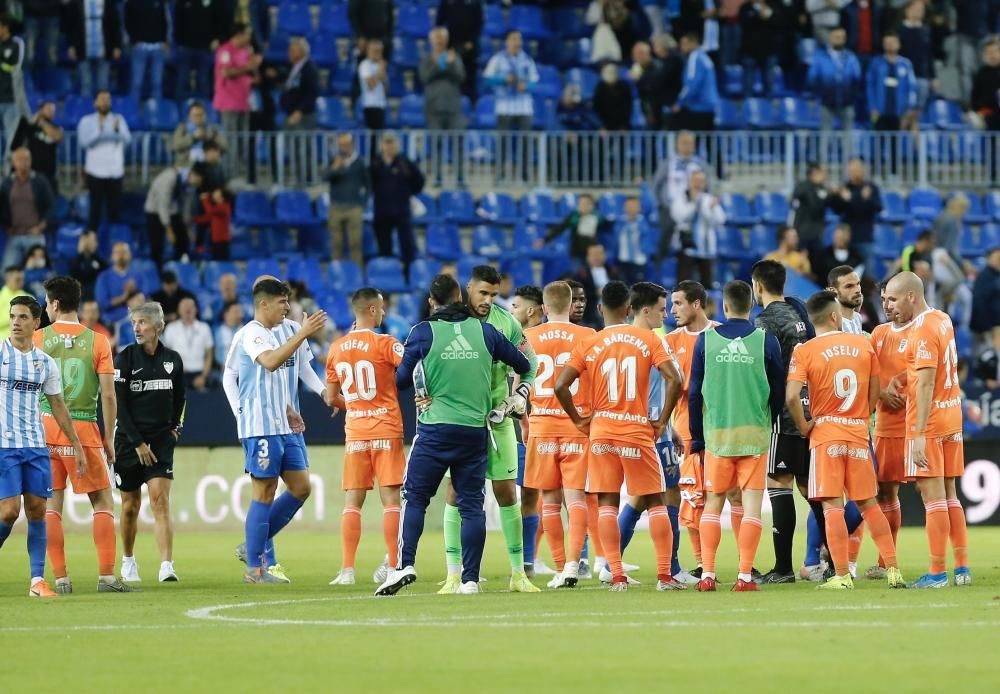 El partido entre el Málaga y el Oviedo, en imágenes